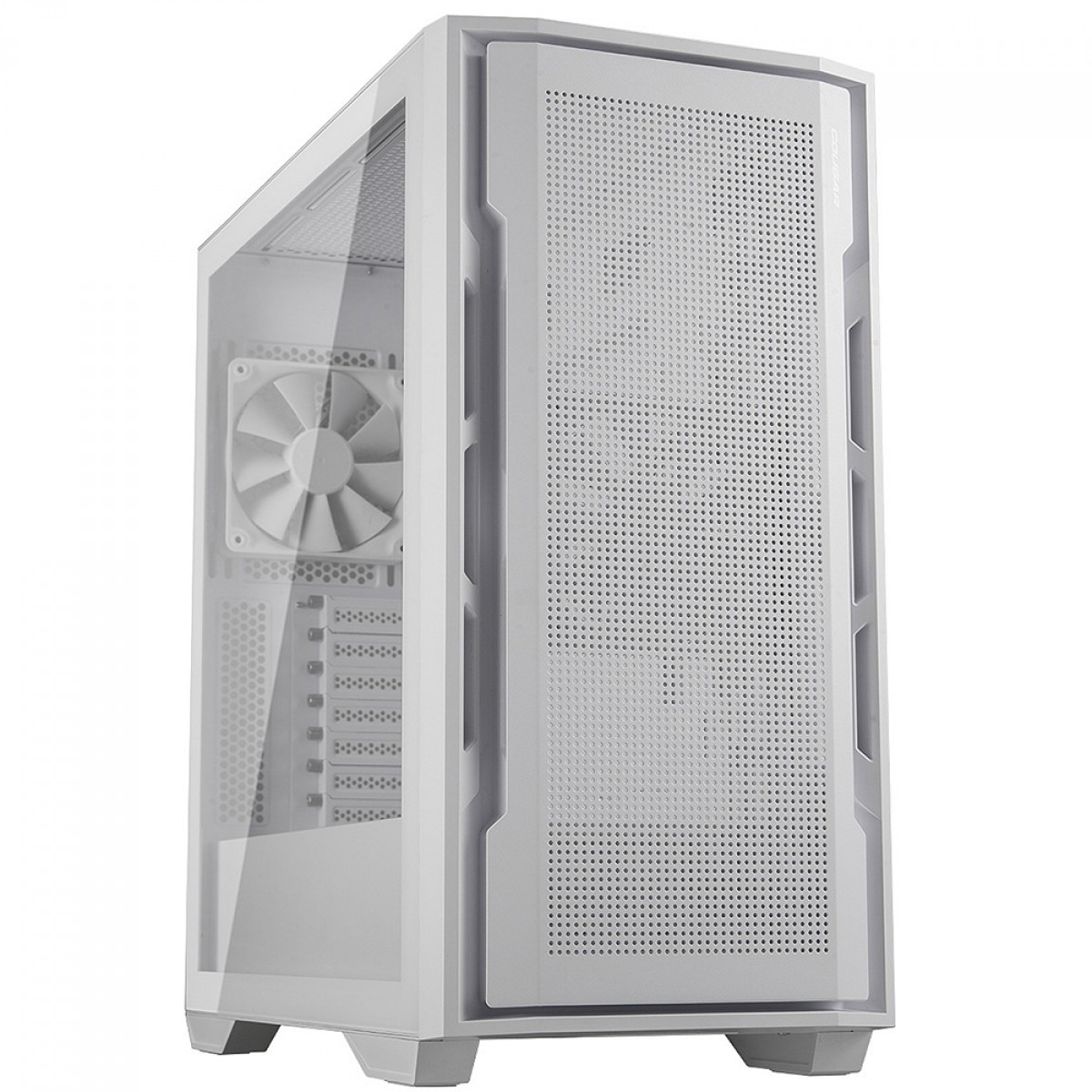 Gabinete Gamer Cougar Uniface White, Mid Tower, Vidro Temperado, EATX, Com 2 Fans, Branco, 385C780.0006