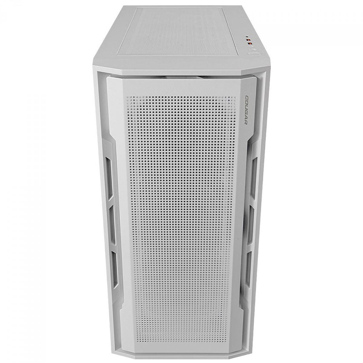 Gabinete Gamer Cougar Uniface White, Mid Tower, Vidro Temperado, EATX, Com 2 Fans, Branco, 385C780.0006
