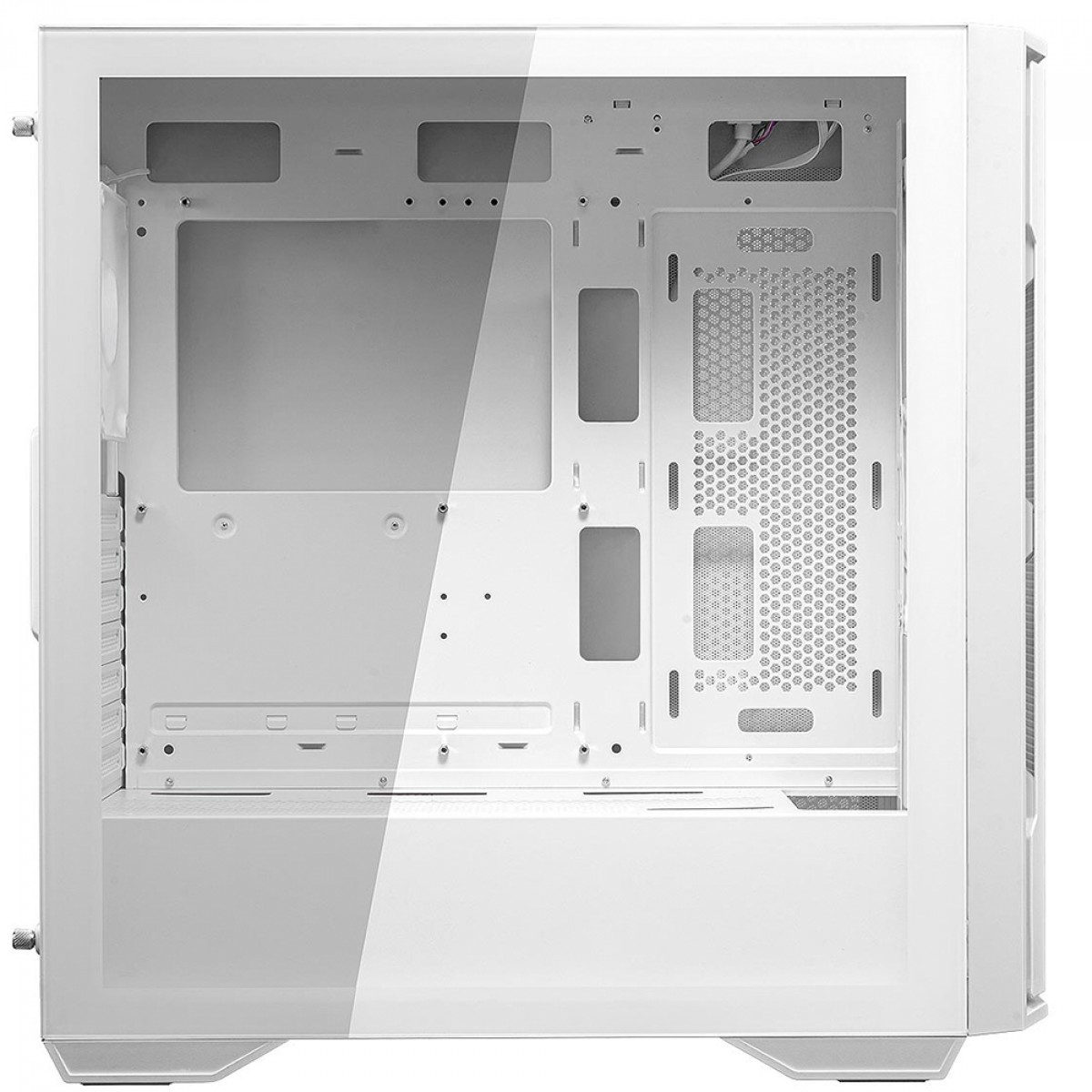 Gabinete Gamer Cougar Uniface White, Mid Tower, Vidro Temperado, EATX, Com 2 Fans, Branco, 385C780.0006