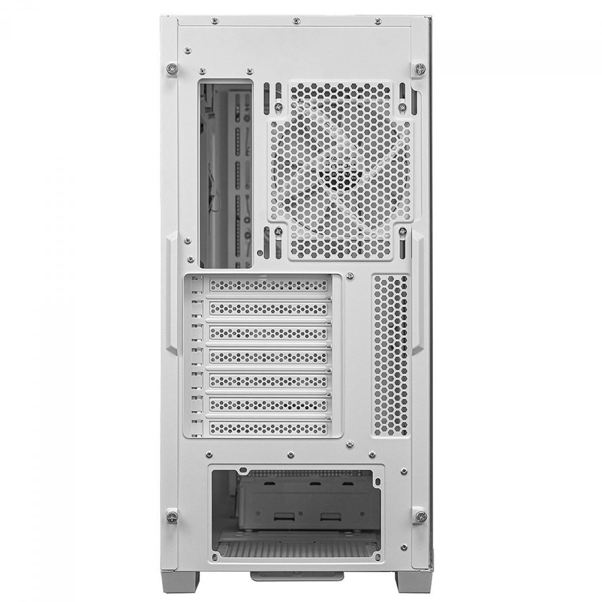 Gabinete Gamer Cougar Uniface White RGB, Mid Tower, Vidro Temperado, EATX, Com 4 Fans, Branco, 385C780.0002