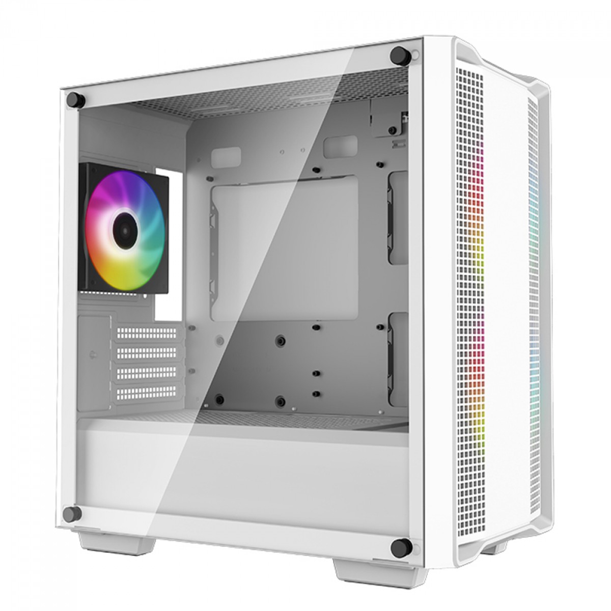 Gabinete Gamer DeepCool CC360 WH ARGB, White, Mid Tower, Vidro Temperado, MATX, Sem Fonte, Com 3 Fans, R-CC360-WHAPM3-G-1 