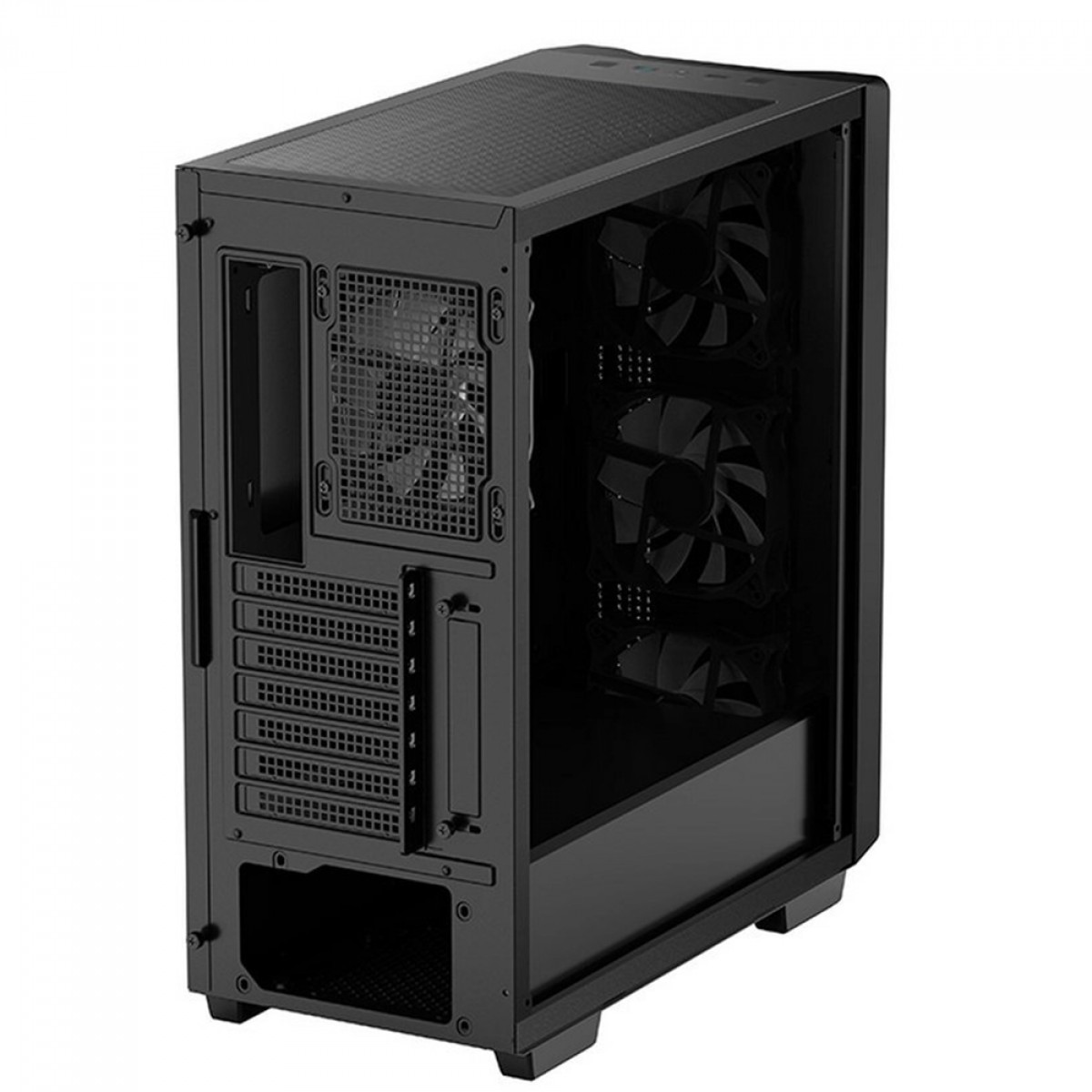 Gabinete Gamer DeepCool CC560 ARGB, Black, Mid Tower, Vidro Temperado, ATX, Sem Fonte, Com 4 Fans, R-CC560-BKTAA4-G-1