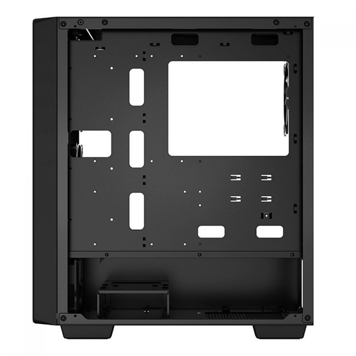 Gabinete Gamer DeepCool CC560 ARGB, Black, Mid Tower, Vidro Temperado, ATX, Sem Fonte, Com 4 Fans, R-CC560-BKTAA4-G-1