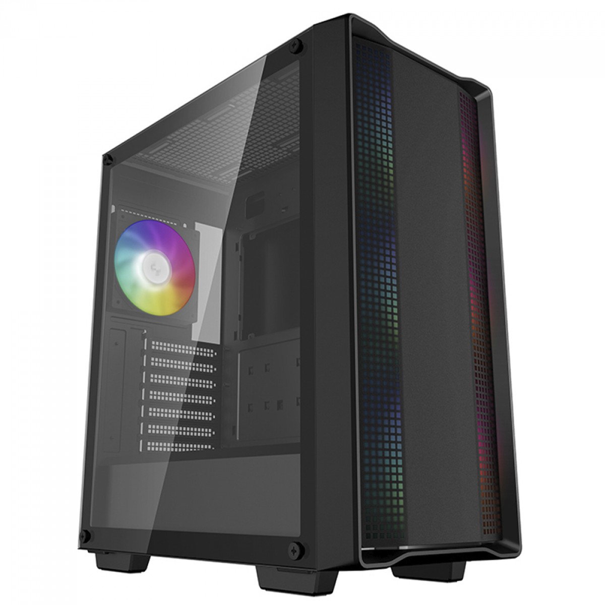 Gabinete Gamer DeepCool CC560 ARGB V2, Black, Mid Tower, Vidro Temperado, ATX, Sem Fonte, Com 4 Fans, R-CC560-BKTAA4-G-2