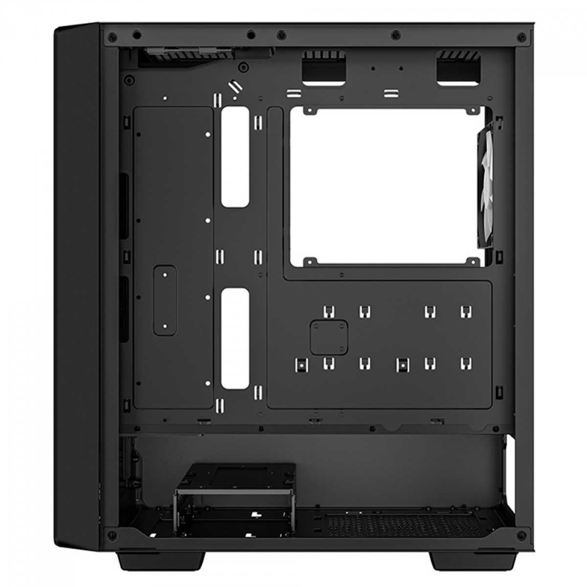 Gabinete Gamer DeepCool CC560 ARGB V2, Black, Mid Tower, Vidro Temperado, ATX, Sem Fonte, Com 4 Fans, R-CC560-BKTAA4-G-2