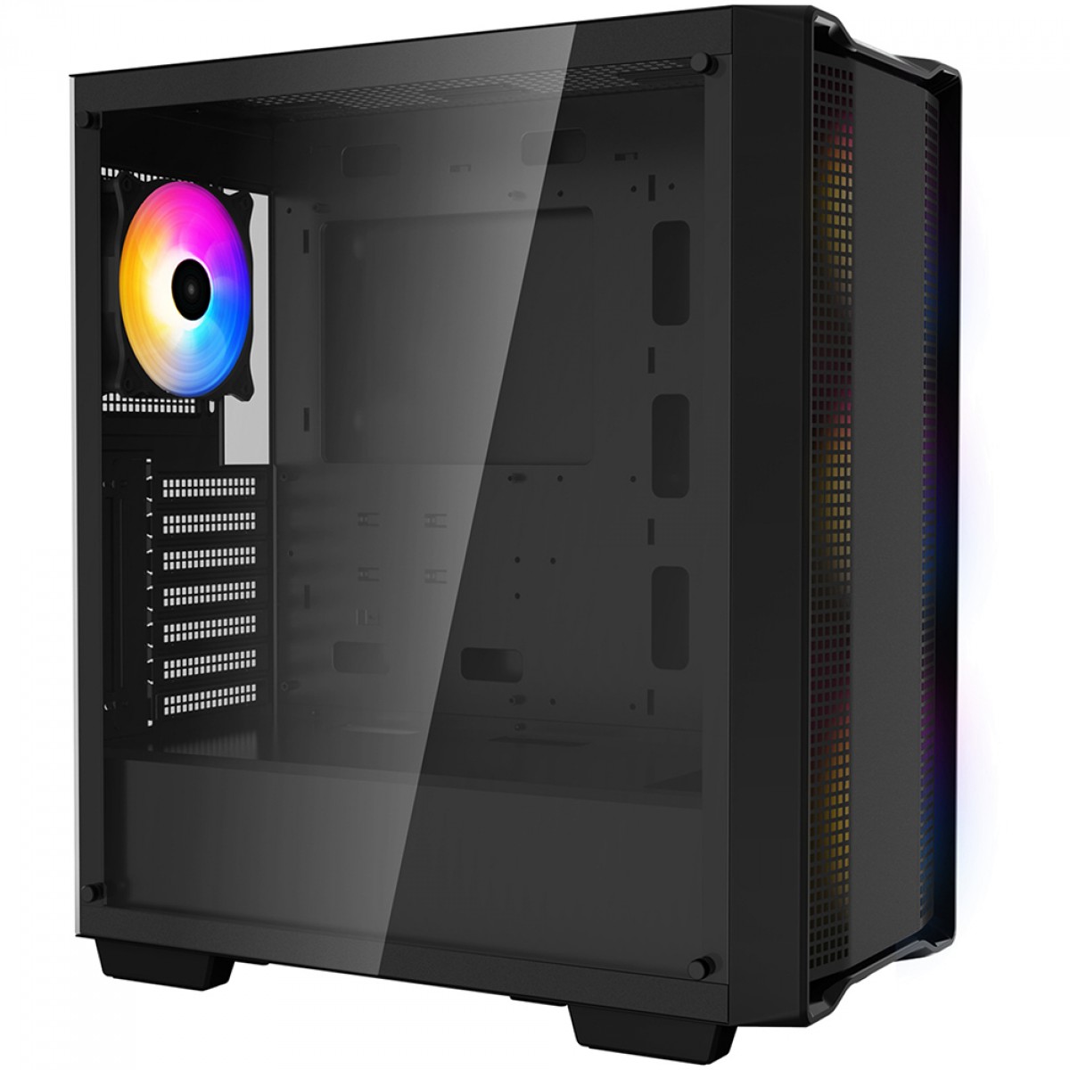 Gabinete Gamer DeepCool CC560 FS, Black, Mid Tower, Vidro Temperado, ATX, Sem Fonte, Com 4 Fans, R-CC560-BKTAA4-A-1 