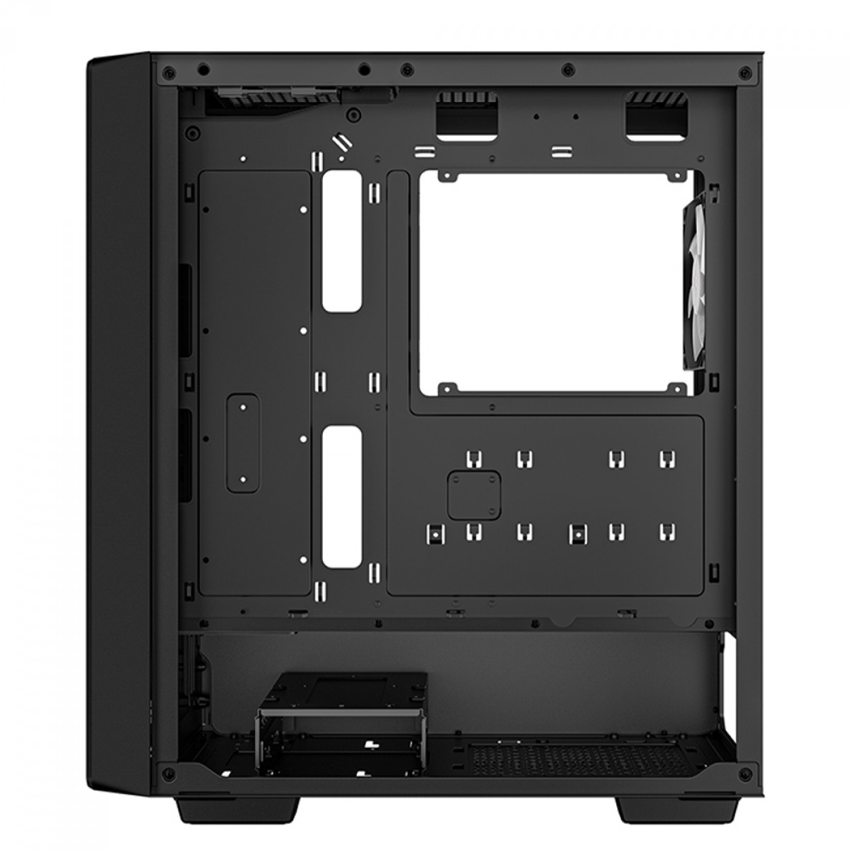 Gabinete Gamer DeepCool CC560 V2, Black, Mid Tower, Vidro Temperado, ATX, Sem Fonte, Com 4 Fans, R-CC560-BKGAA4-G-2