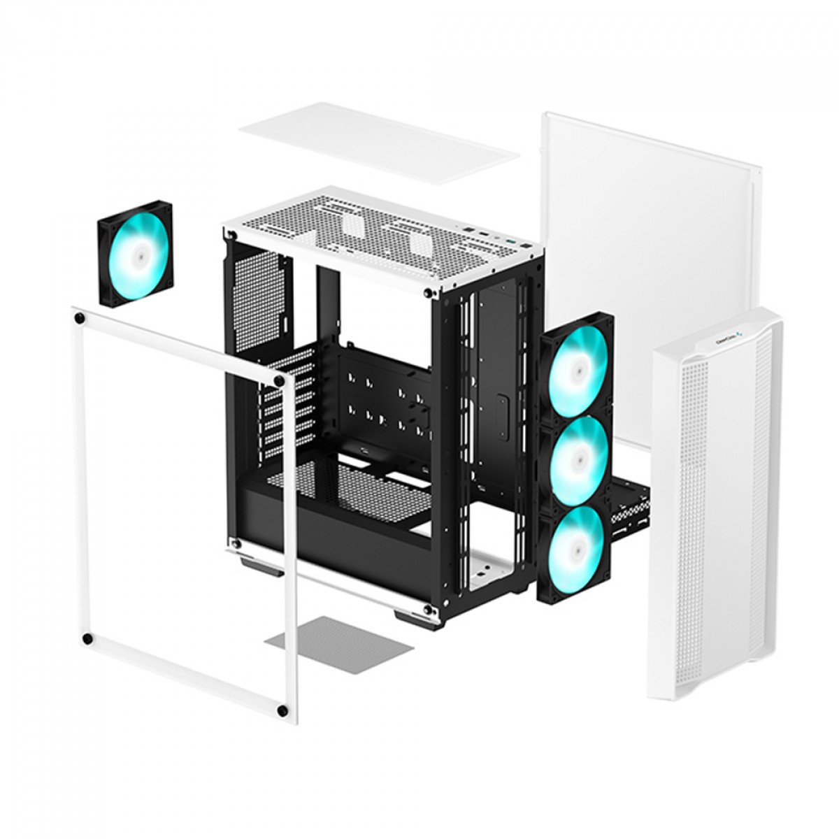 Gabinete Gamer DeepCool CC560 V2, White, Mid Tower, Vidro Temperado, ATX, Sem Fonte, Com 4 Fans, R-CC560-WHGAA4-G-2