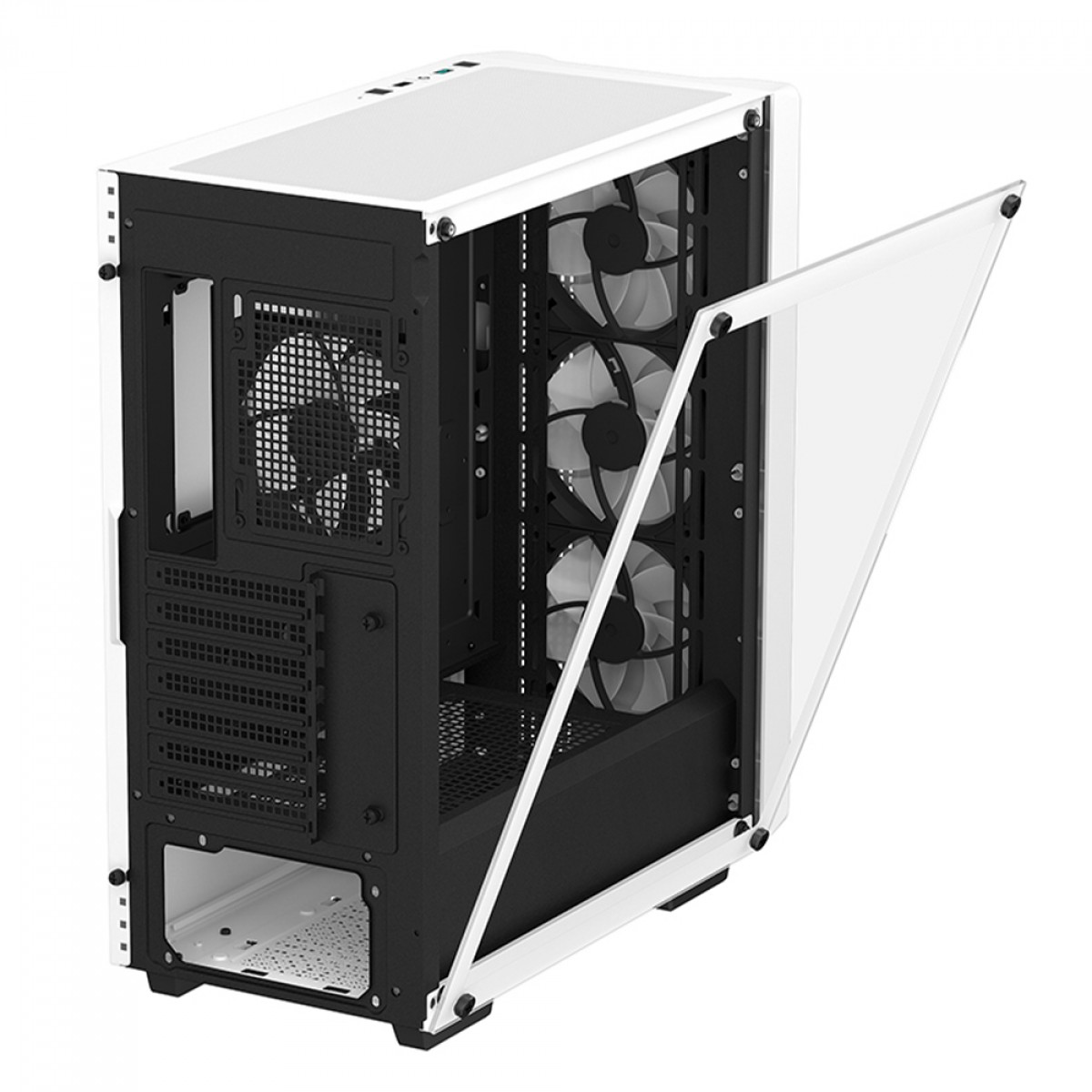 Gabinete Gamer DeepCool CC560 V2, White, Mid Tower, Vidro Temperado, ATX, Sem Fonte, Com 4 Fans, R-CC560-WHGAA4-G-2
