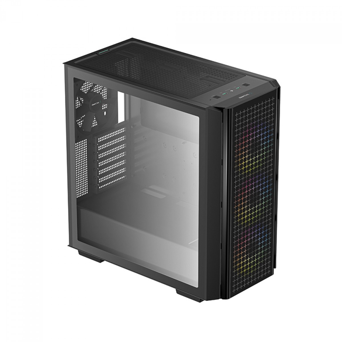 Gabinete Gamer DeepCool CG540, Mid Tower, RGB, Vidro Temperado, Black, E-ATX, Sem Fonte, Com 4 Fans, R-CG540-BKAGE4-G-1