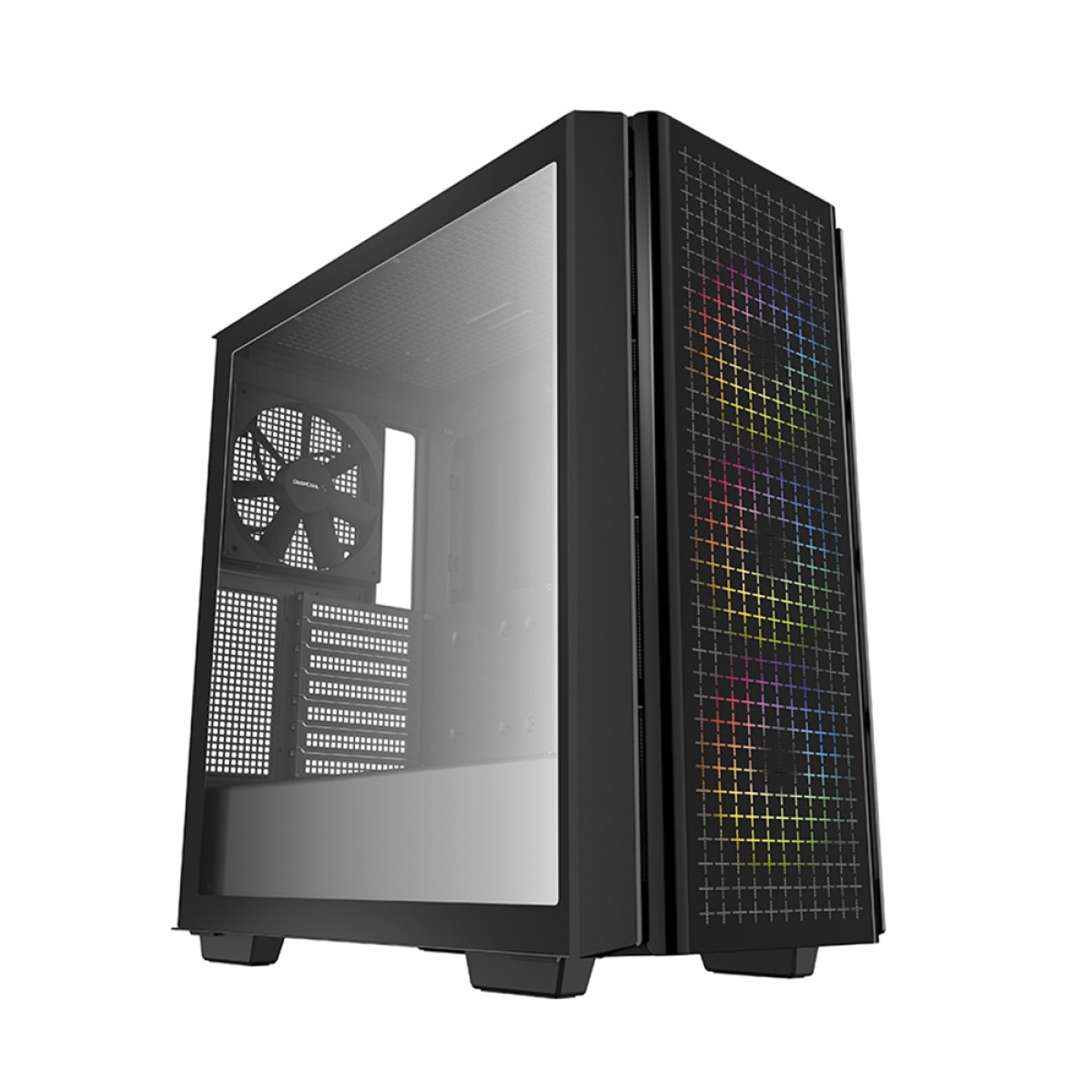 Gabinete Gamer DeepCool CG540, Mid Tower, RGB, Vidro Temperado, Black, E-ATX, Sem Fonte, Com 4 Fans, R-CG540-BKAGE4-G-1