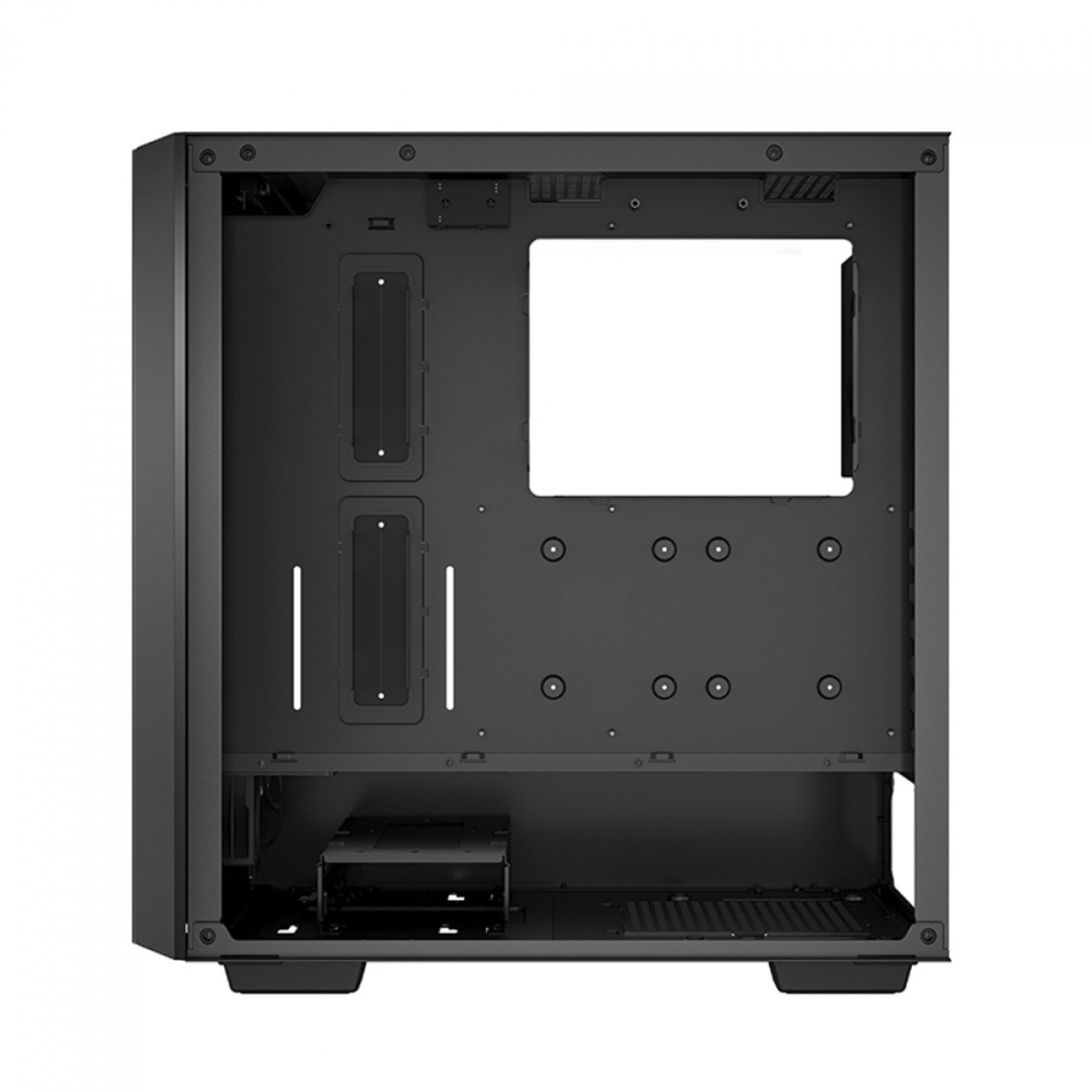 Gabinete Gamer DeepCool CG560, Mid Tower, RGB, Vidro Temperado, Black, E-ATX, Sem Fonte, Com 4 Fans, R-CG560-BKAAE4-G-1