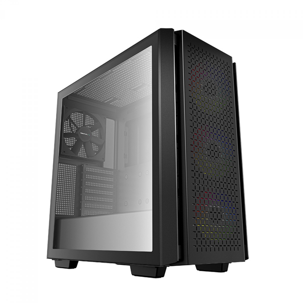 Gabinete Gamer DeepCool CG560, Mid Tower, RGB, Vidro Temperado, Black, E-ATX, Sem Fonte, Com 4 Fans, R-CG560-BKAAE4-G-1