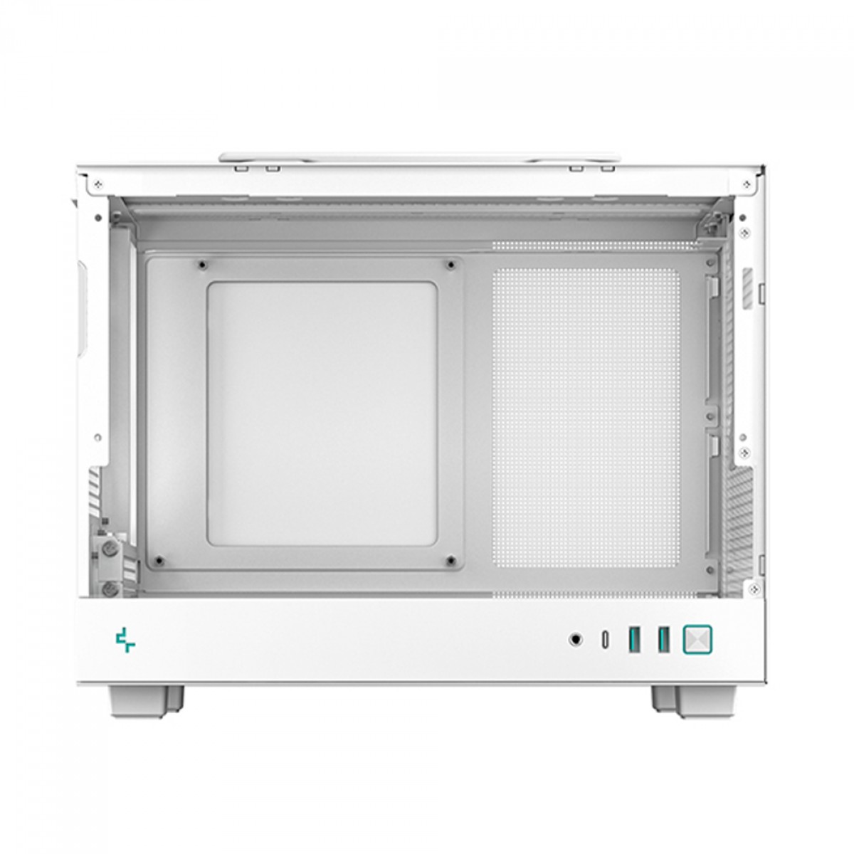 Gabinete Gamer DeepCool CH160 Mesh WH, Mini Tower, Mini-ITX, Branco, Sem Fonte, Sem Fans, R-CH160-WHNMI0-G-1