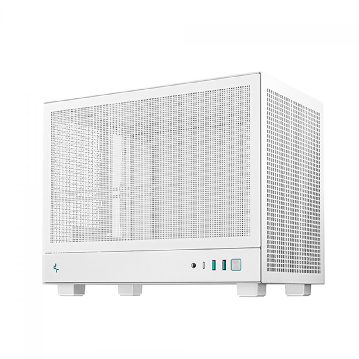 Gabinete Gamer DeepCool CH160 Mesh WH, Mini Tower, Mini-ITX, Branco, Sem Fonte, Sem Fans, R-CH160-WHNMI0-G-1