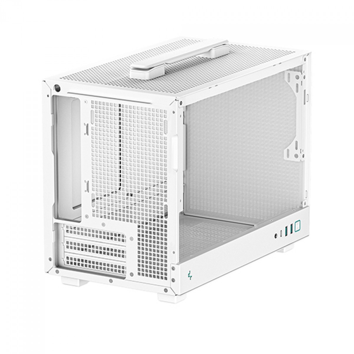 Gabinete Gamer DeepCool CH160 Mesh WH, Mini Tower, Mini-ITX, Branco, Sem Fonte, Sem Fans, R-CH160-WHNMI0-G-1