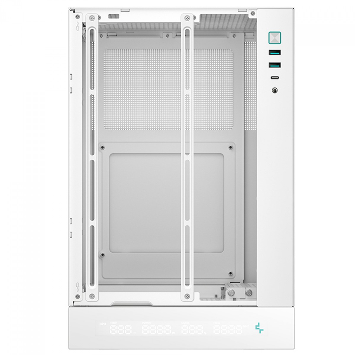 Gabinete Gamer DeepCool CH170 Digital WH, Mini Tower, Mini-ITX, Sem Fonte, Sem Fans, Branco, R-CH170-WHNPI0D-G-1