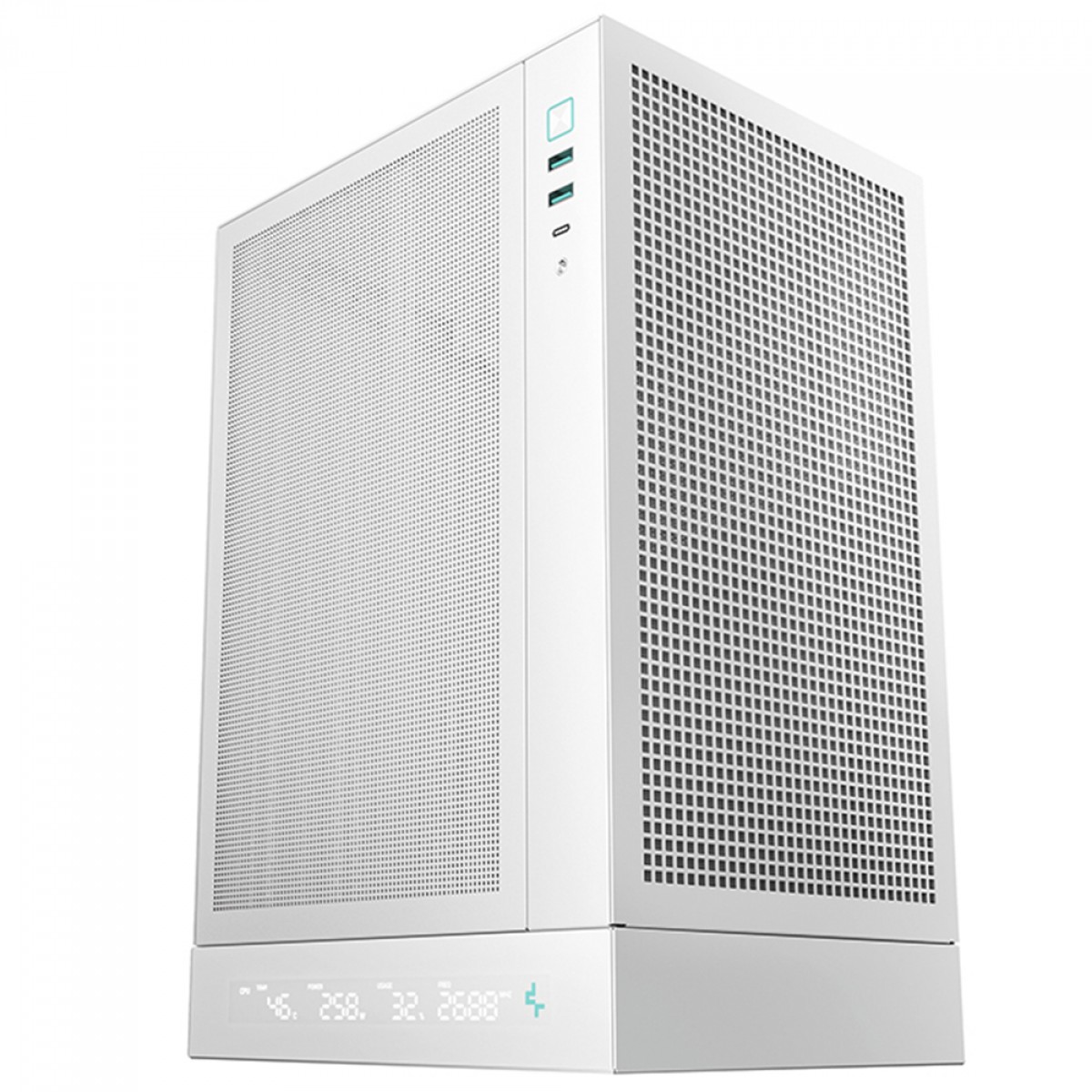 Gabinete Gamer DeepCool CH170 Digital WH, Mini Tower, Mini-ITX, Sem Fonte, Sem Fans, Branco, R-CH170-WHNPI0D-G-1