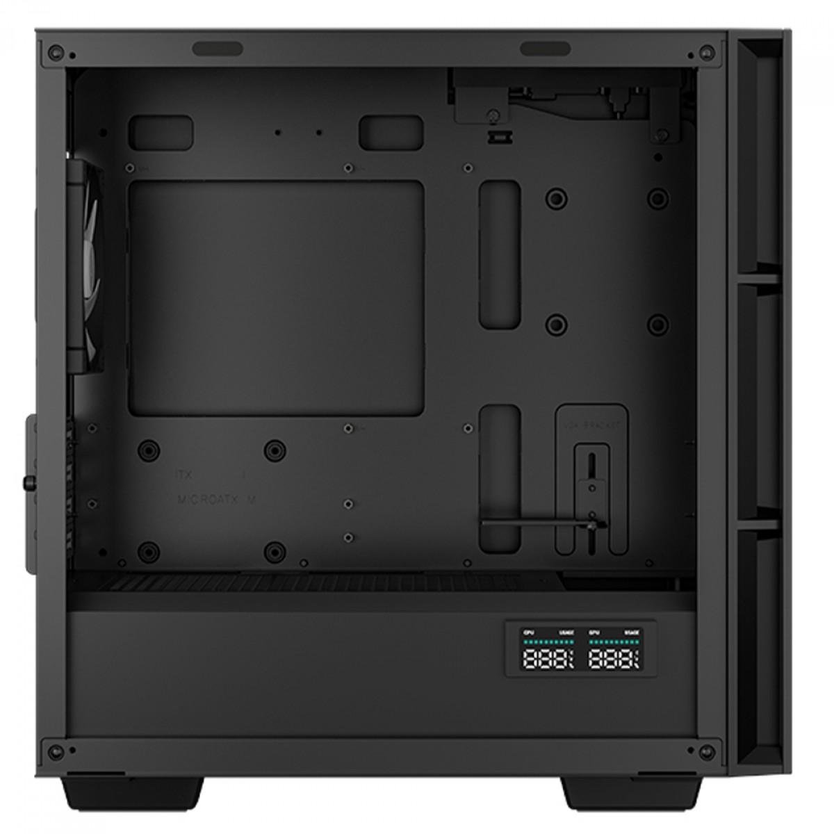 Gabinete Gamer DeepCool CH360 Digital, ARGB, Mid Tower, Vidro Temperado, M-ATX, Sem Fonte, Com 3 Fans, Preto, R-CH360-BKAPE3D-G-1