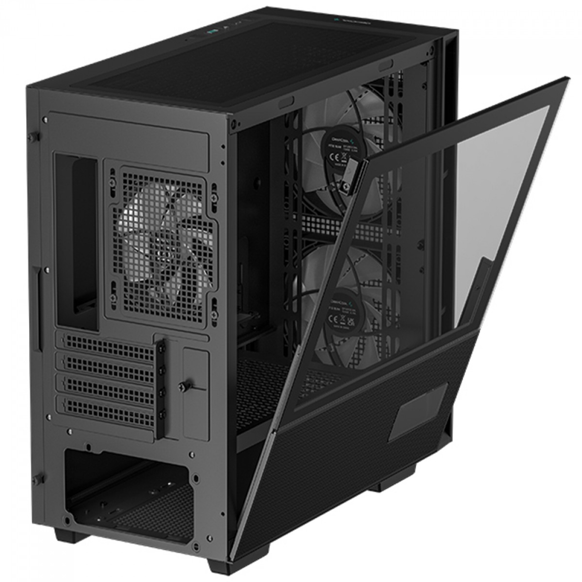 Gabinete Gamer DeepCool CH360 Digital, ARGB, Mid Tower, Vidro Temperado, M-ATX, Sem Fonte, Com 3 Fans, Preto, R-CH360-BKAPE3D-G-1