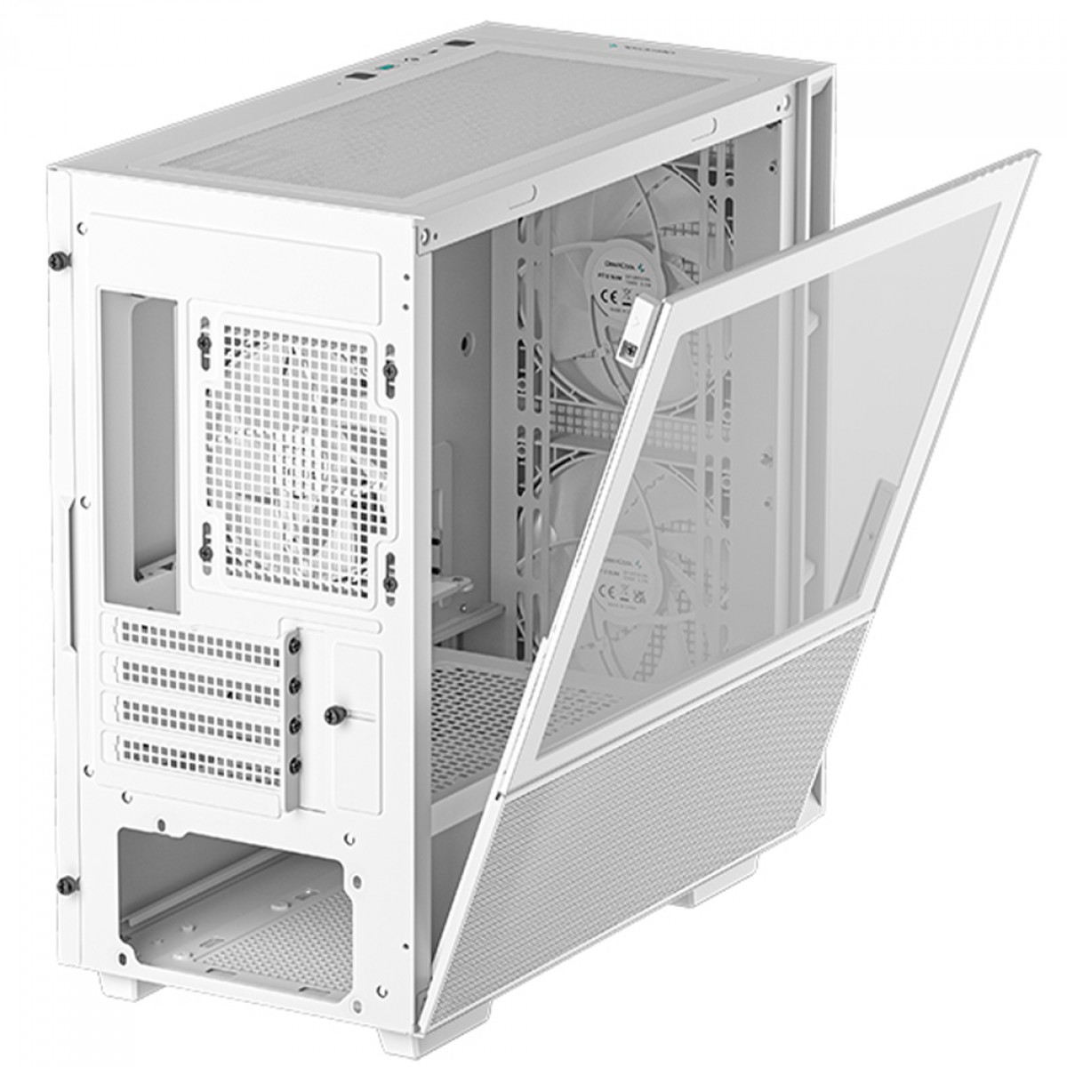 Gabinete Gamer DeepCool CH360 WH, ARGB, Mid Tower, Vidro Temperado, M-ATX, Sem Fonte, Com 3 Fans, Branco, R-CH360-WHAPE3-G-1