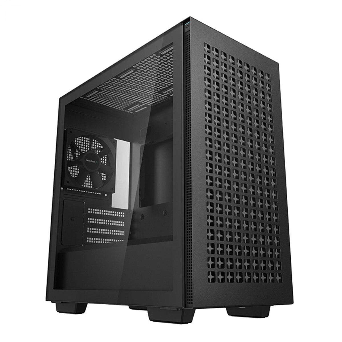 Gabinete Gamer DeepCool CH370, Mini Tower, Vidro Temperado, Black, Sem Fonte, Com 1 Fan, R-CH370-BKNAM1-G-1