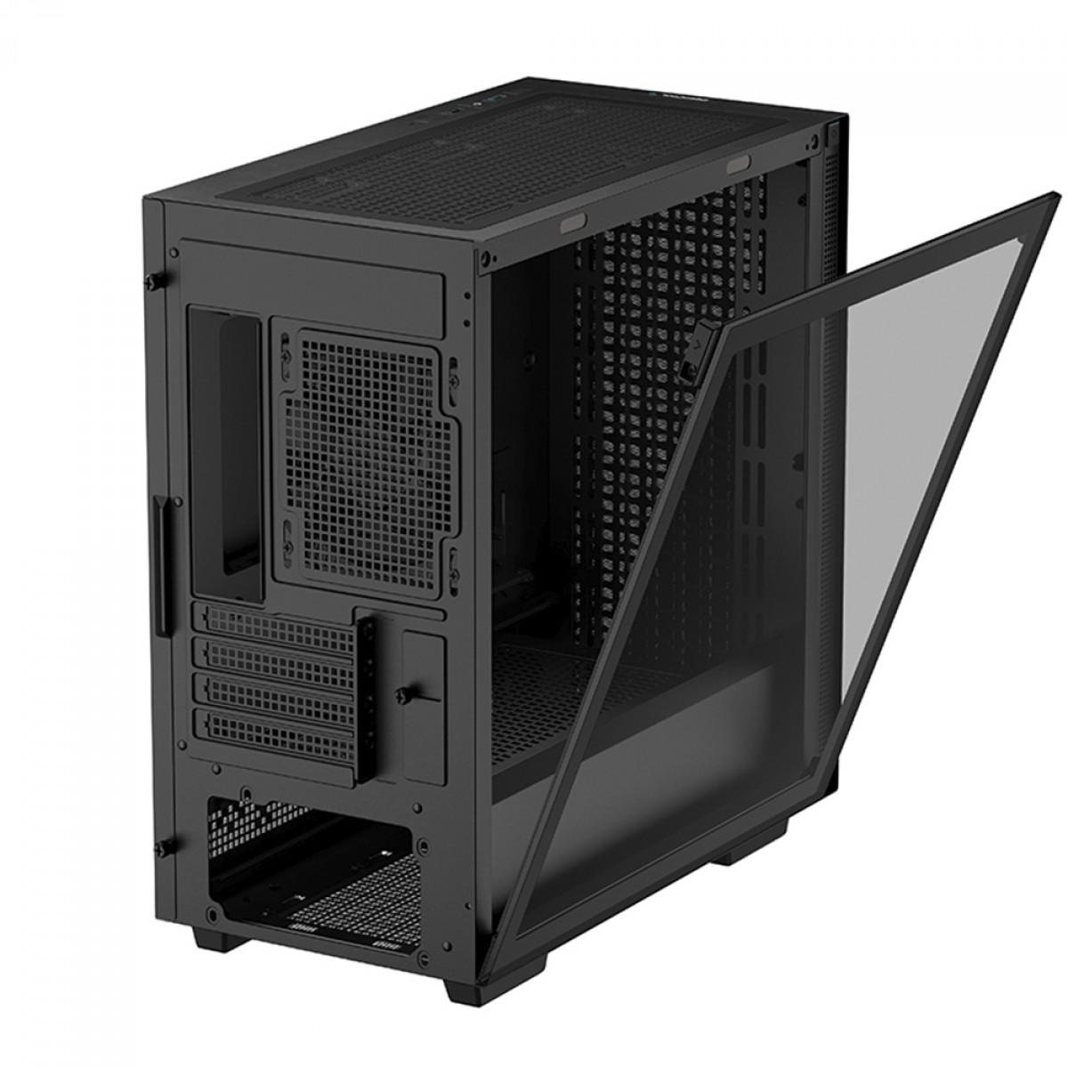 Gabinete Gamer DeepCool CH370, Mini Tower, Vidro Temperado, Black, Sem Fonte, Com 1 Fan, R-CH370-BKNAM1-G-1