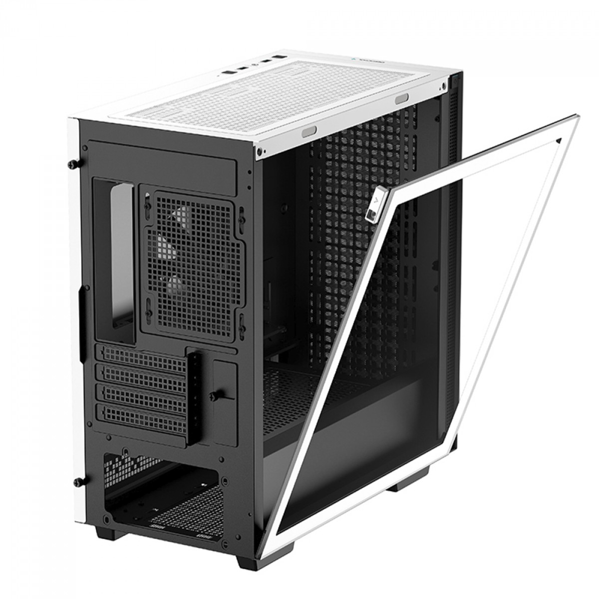 Gabinete Gamer DeepCool CH370 WH, Mini Tower, Vidro Temperado, White, Sem Fonte, Com 1 Fan, R-CH370-WHNAM1-G-1