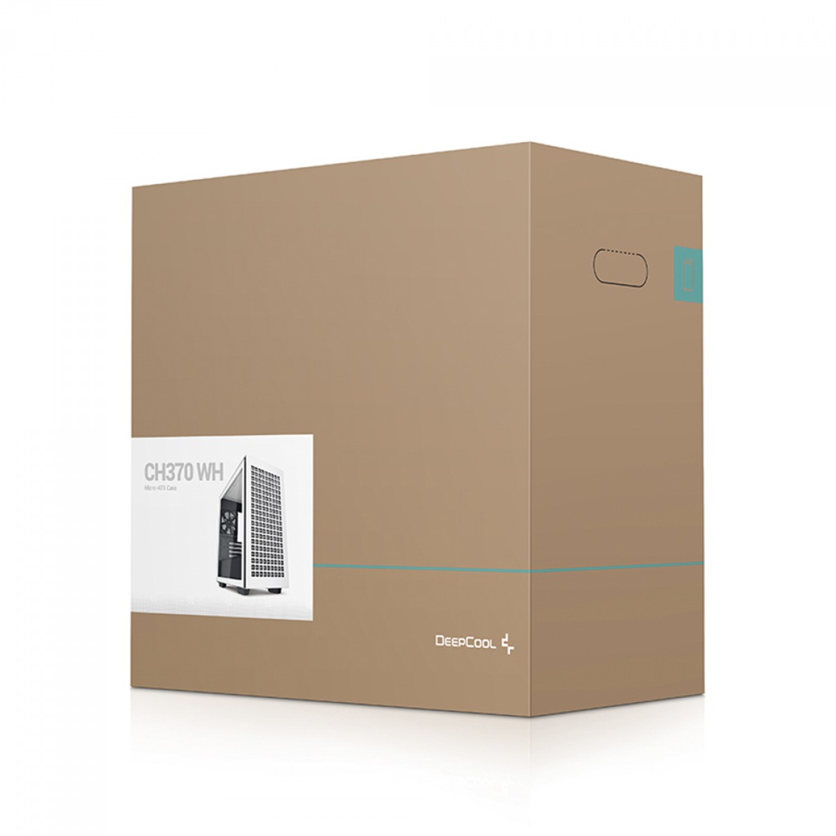 Gabinete Gamer DeepCool CH370 WH, Mini Tower, Vidro Temperado, White, Sem Fonte, Com 1 Fan, R-CH370-WHNAM1-G-1