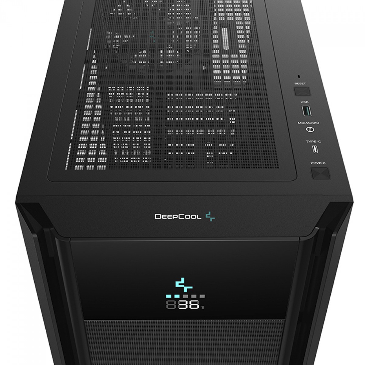 Gabinete Gamer DeepCool CH510 Mesh Digital, Mid Tower, Vidro Temperado, E-ATX, Black, Sem Fonte, Com 1 Fan, R-CH510-BKNSE1-G-1