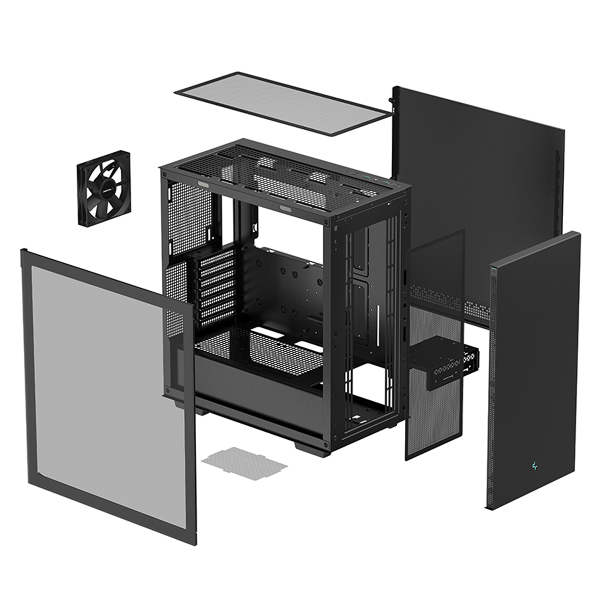 Gabinete Gamer DeepCool CH510, Mid Tower, Vidro Temperado, Sem Fonte, Com 1 Fan, Black, R-CH510-BKNNE1-G-1