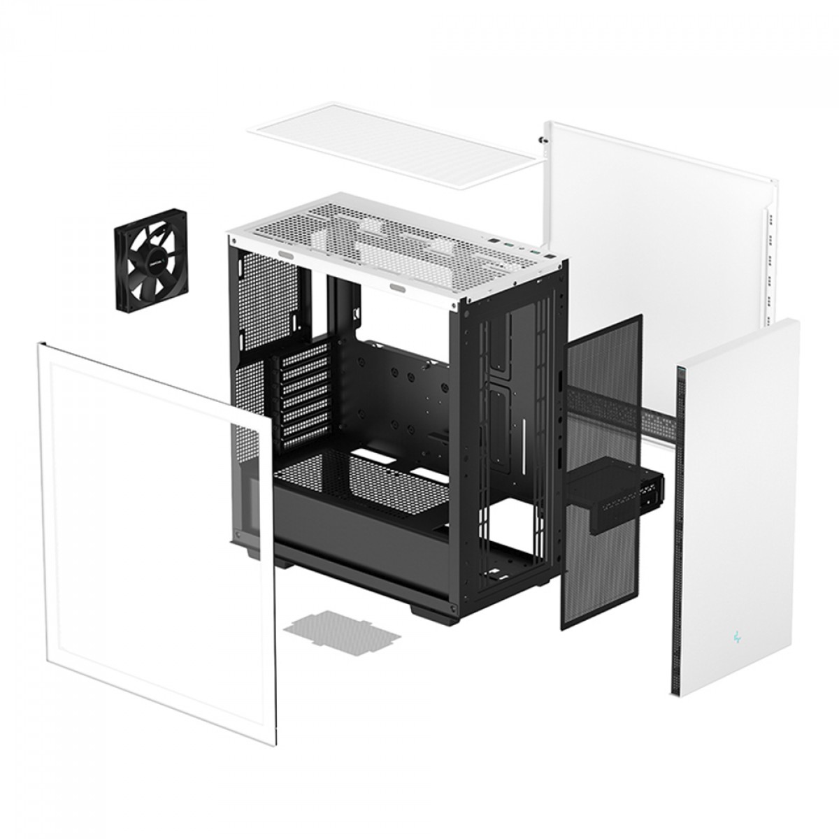 Gabinete Gamer DeepCool CH510 WH, Mid Tower, Vidro Temperado, Sem Fonte, Com 1 Fan, White, R-CH510-WHNNE1-G-1