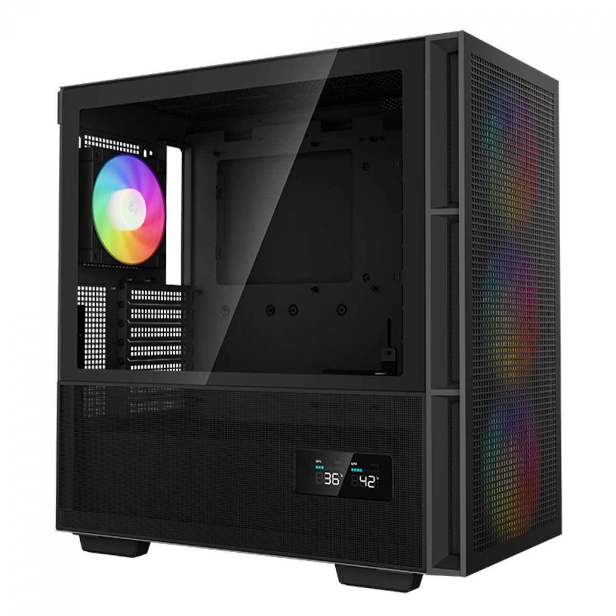 Gabinete Gamer DeepCool CH560 Digital, Mid Tower, Vidro Temperado, E-ATX, Black, Sem Fonte, Com 4 Fans ARGB, R-CH560-BKAPE4D-G-1
