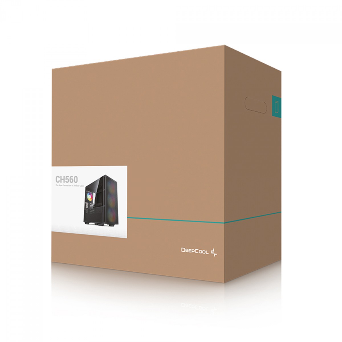 Gabinete Gamer DeepCool CH560, Mid Tower, Vidro Temperado, E-ATX, Black, Sem Fonte, Com 4 Fans ARGB, R-CH560-BKAPE4-G-1