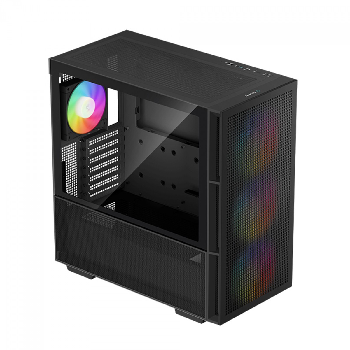 Gabinete Gamer DeepCool CH560, Mid Tower, Vidro Temperado, E-ATX, Black, Sem Fonte, Com 4 Fans ARGB, R-CH560-BKAPE4-G-1