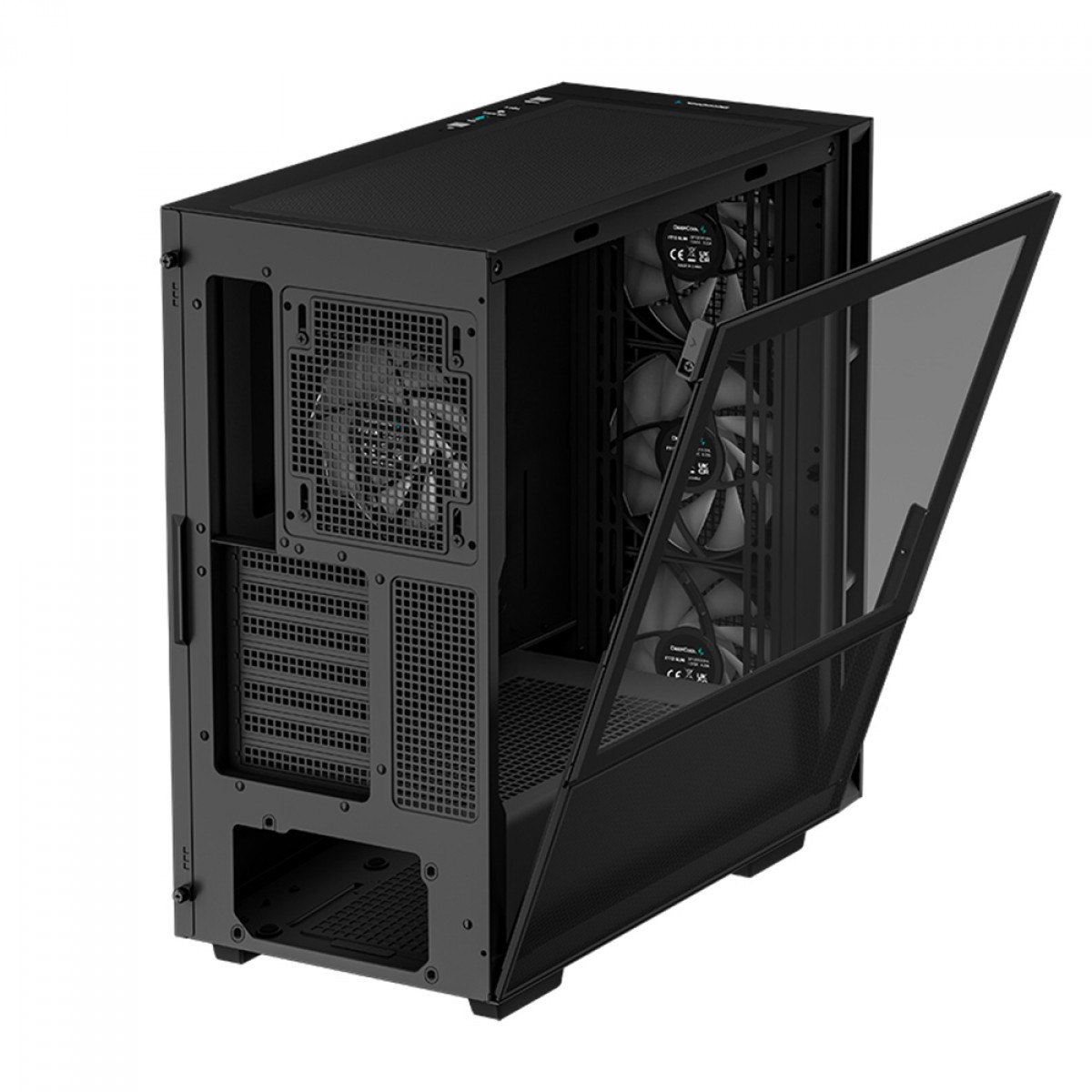 Gabinete Gamer DeepCool CH560, Mid Tower, Vidro Temperado, E-ATX, Black, Sem Fonte, Com 4 Fans ARGB, R-CH560-BKAPE4-G-1
