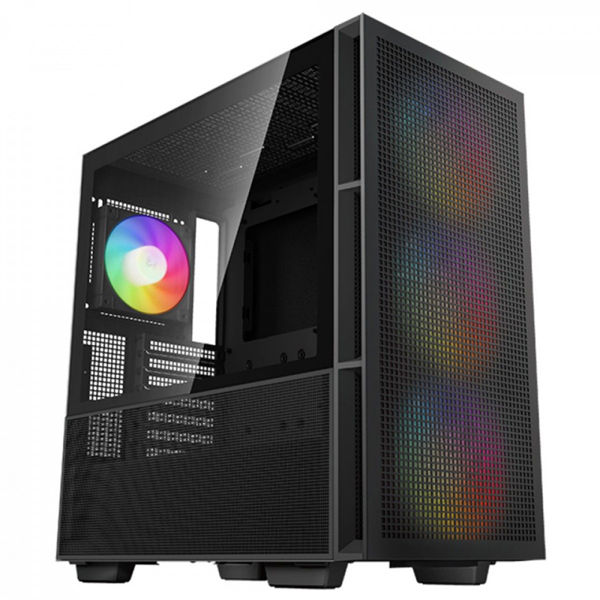 Gabinete Gamer DeepCool CH560, Mid Tower, Vidro Temperado, E-ATX, Black, Sem Fonte, Com 4 Fans ARGB, R-CH560-BKAPE4-G-1