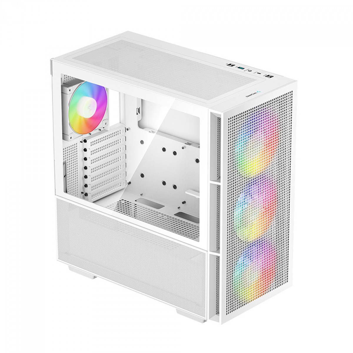 Gabinete Gamer DeepCool CH560, Mid Tower, Vidro Temperado, E-ATX, White, Sem Fonte, Com 4 Fans ARGB, R-CH560-WHAPE4-G-1