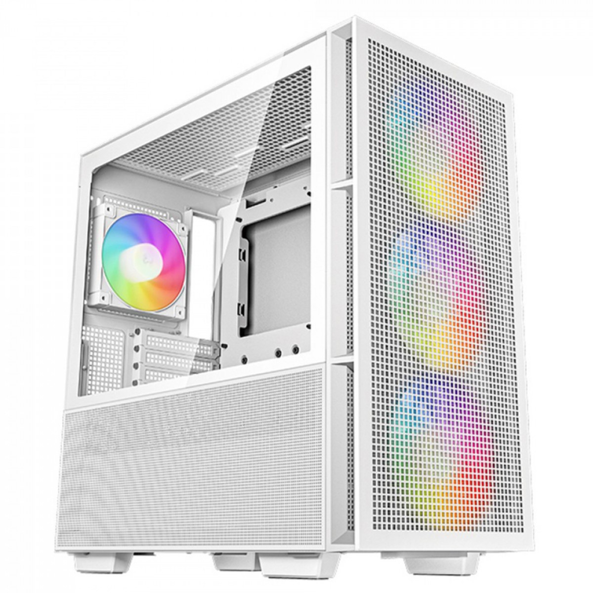 Gabinete Gamer DeepCool CH560, Mid Tower, Vidro Temperado, E-ATX, White, Sem Fonte, Com 4 Fans ARGB, R-CH560-WHAPE4-G-1