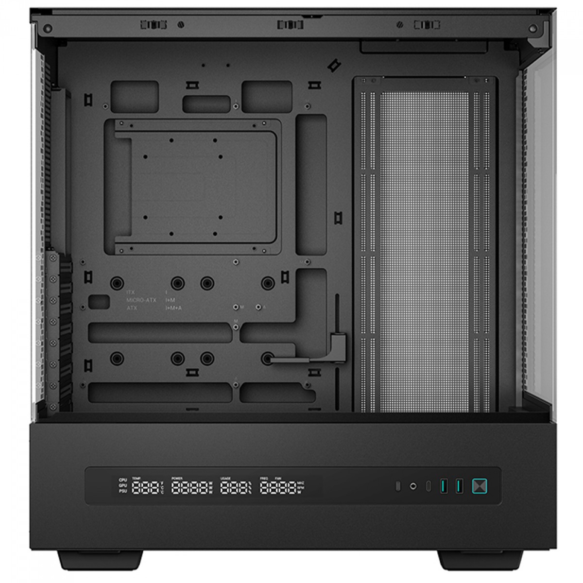 Gabinete Gamer DeepCool CH690 Digital, Mid Tower, Vidro Temperado, ATX, Sem Fonte, Sem Fans, Preto, R-CH690-BKNNA0D-G-1