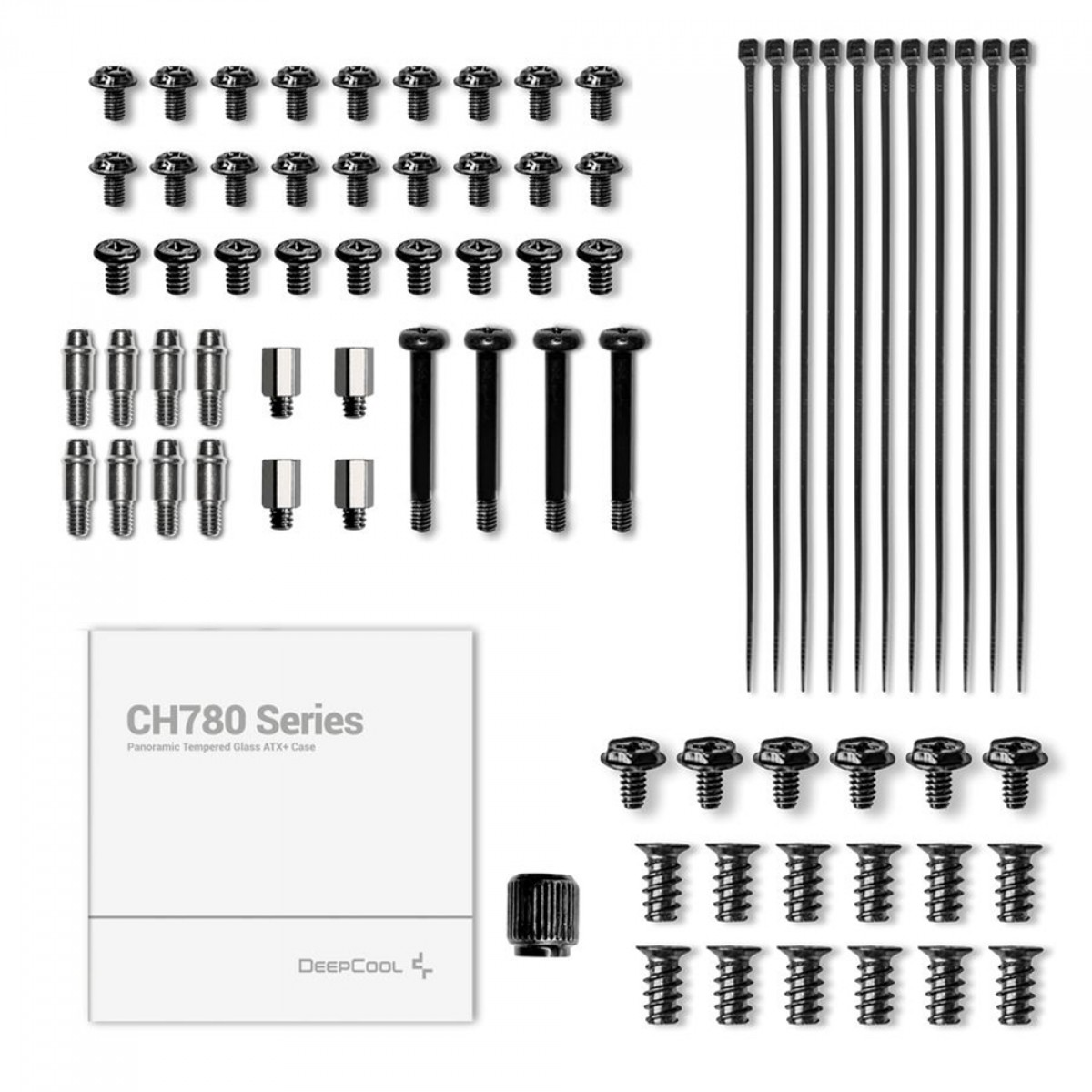 Gabinete Gamer DeepCool CH780, Full Tower, Vidro Temperado, E-ATX, Black, Sem Fonte, Com 3 Fans ARGB, CH780-BKADE41-G-1