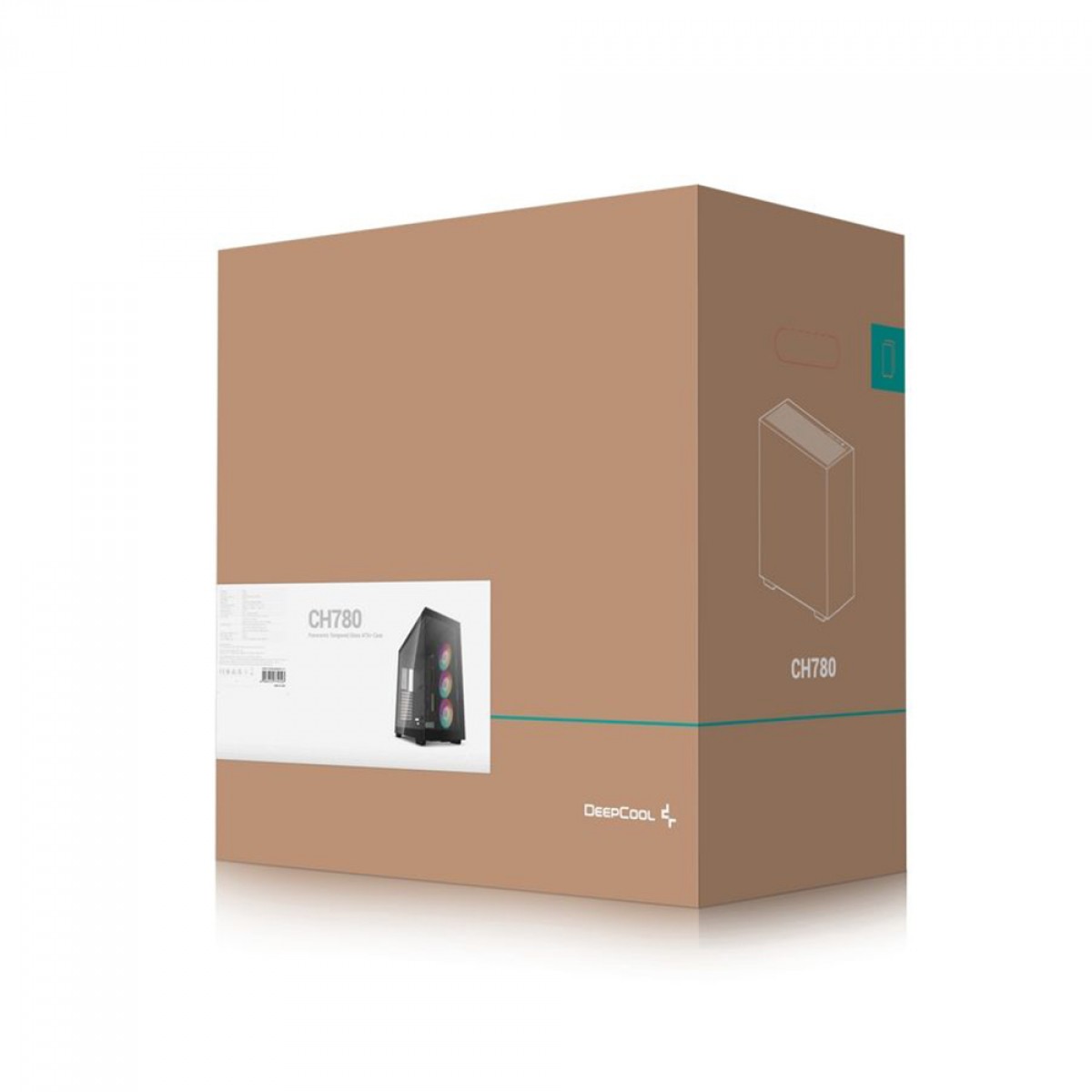 Gabinete Gamer DeepCool CH780, Full Tower, Vidro Temperado, E-ATX, Black, Sem Fonte, Com 3 Fans ARGB, CH780-BKADE41-G-1