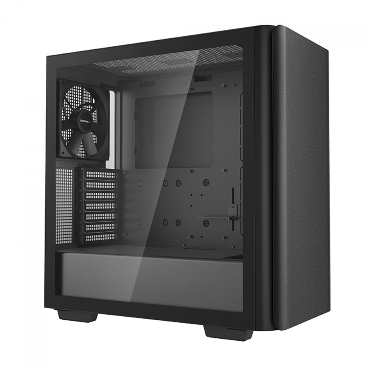 Gabinete Gamer DeepCool CK500, Black, Mid Tower, Vidro Temperado, E-ATX, Sem Fonte, Com 2 Fans, R-CK500-BKNNE2-G-1