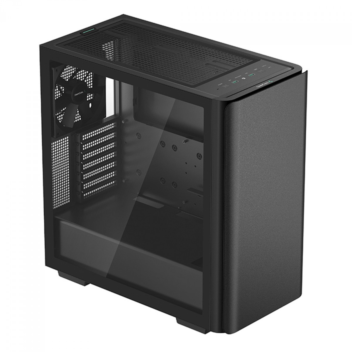 Gabinete Gamer DeepCool CK500, Black, Mid Tower, Vidro Temperado, E-ATX, Sem Fonte, Com 2 Fans, R-CK500-BKNNE2-G-1