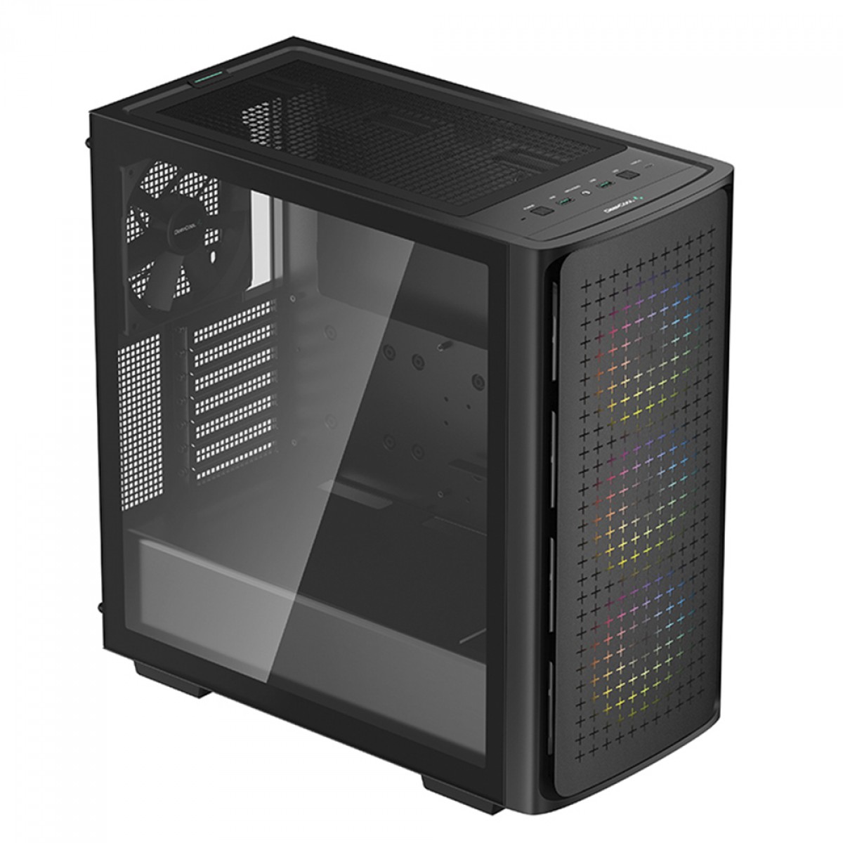 Gabinete Gamer DeepCool CK560, Black, Mid Tower, Vidro Temperado, E-ATX, Sem Fonte, Com 4 Fans, R-CK560-BKAAE4-G-1