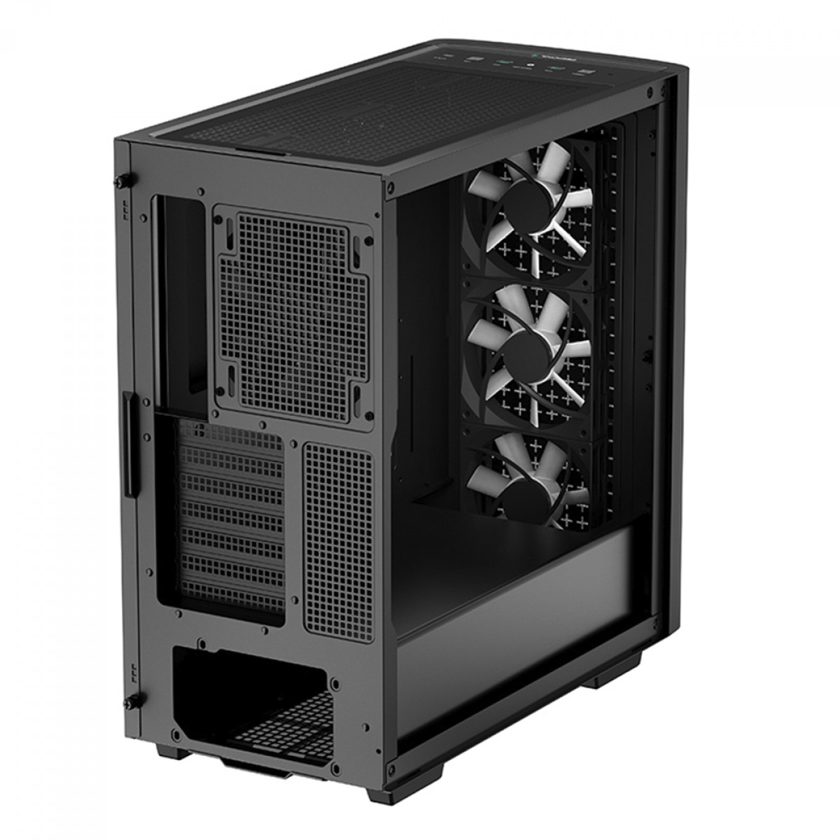 Gabinete Gamer DeepCool CK560, Black, Mid Tower, Vidro Temperado, E-ATX, Sem Fonte, Com 4 Fans, R-CK560-BKAAE4-G-1
