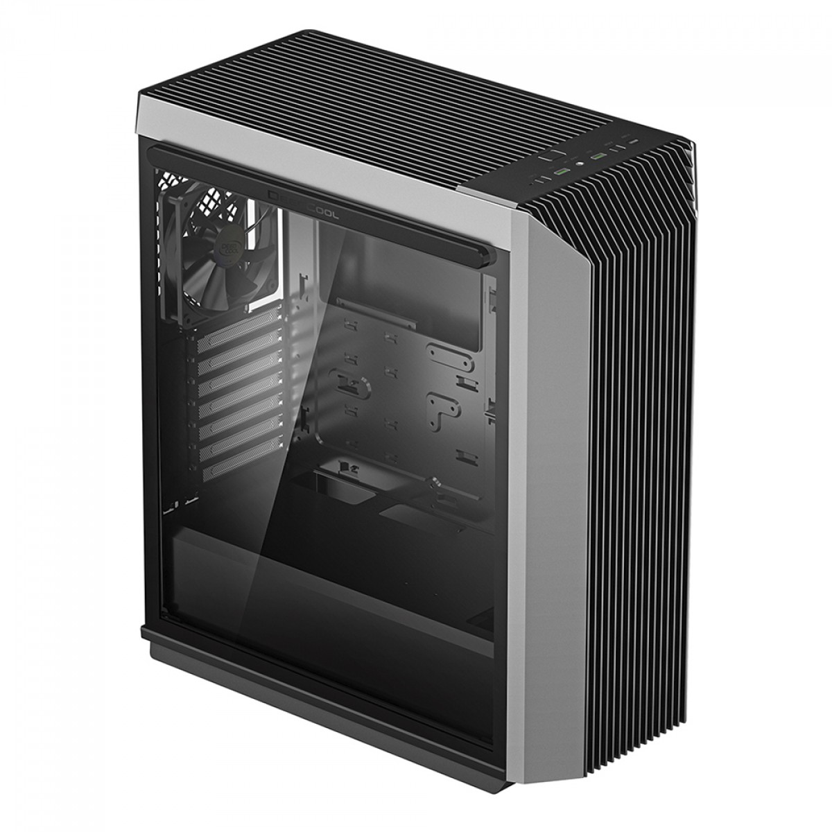 Gabinete Gamer DeepCool, CL500, Mid Tower, Vidro Temperado, Black, Sem Fonte, Com 1 Fan, R-CL500-BKNMA1N-G-1