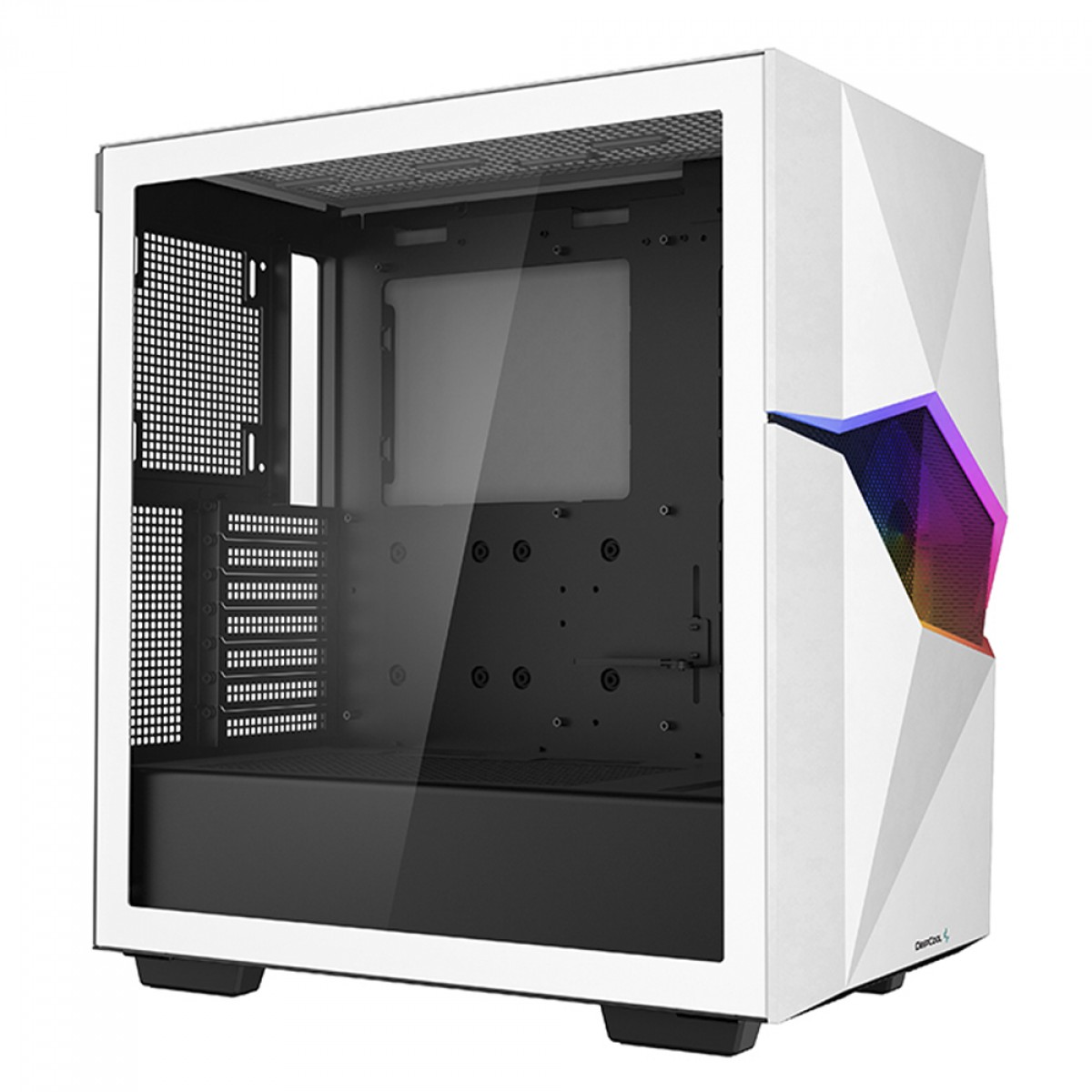 Gabinete Gamer DeepCool Cyclops WH, Mid Tower, Vidro Temperado, E-ATX, White, Sem Fonte, Com 1 Fans, R-WHAAE1-C-1