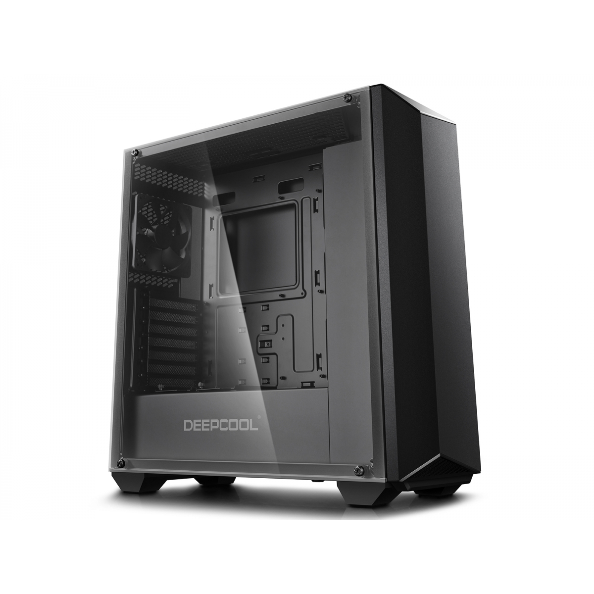 Gabinete Gamer DeepCool Earlkase RGB, Mid Tower, Com 2 Fans, Vidro Temperado, Black, Sem Fonte, EARLKASERGB