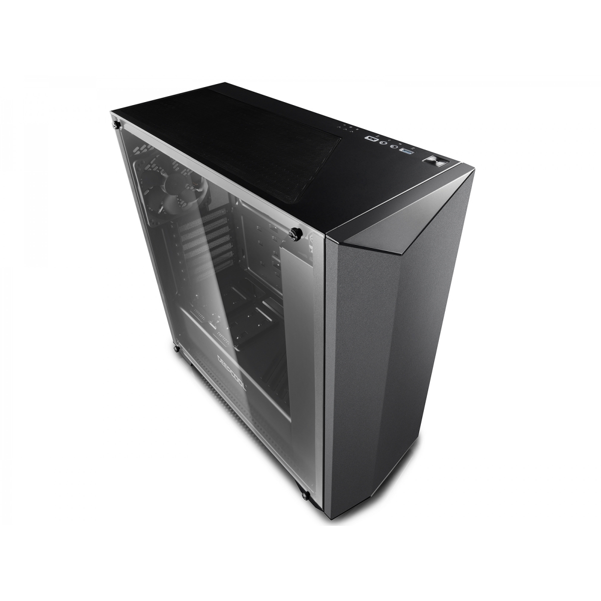 Gabinete Gamer DeepCool Earlkase RGB, Mid Tower, Com 2 Fans, Vidro Temperado, Black, Sem Fonte, EARLKASERGB